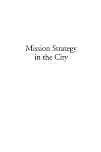 Cover image: Mission Strategy in the City 9781498237338