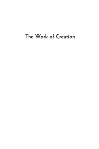 Cover image: The Work of Creation 9781625643605