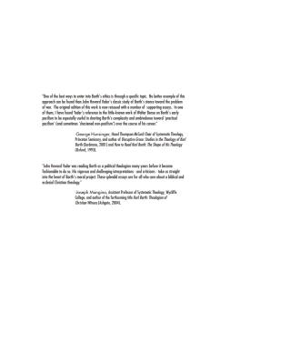 Titelbild: Karl Barth and the Problem of War, and Other Essays on Barth 9781592443574