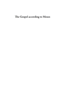 Cover image: The Gospel according to Moses 9781610978637
