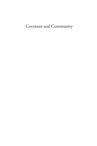 Imagen de portada: Covenant and Community 9781556352034