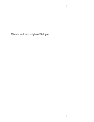 صورة الغلاف: Women and Interreligious Dialogue 9781606082942