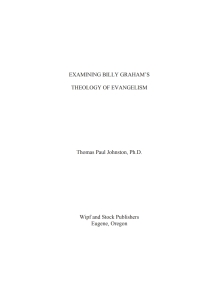 Cover image: Examining Billy Graham's Theology of Evangelism 9781592441624