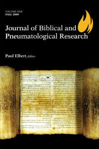 Cover image: Journal of Biblical and Pneumatological Research 9781606089323