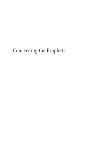 Cover image: Concerning the Prophets 9781610972802