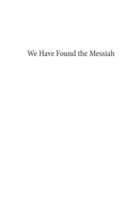 表紙画像: We Have Found the Messiah 9781498282260