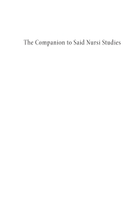 Cover image: The Companion to Said Nursi Studies 9781498292221