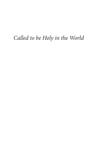 صورة الغلاف: Called to be Holy in the World 9781498292467