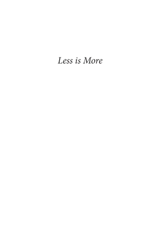 Cover image: Less is More 9781498297592