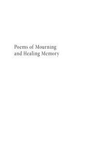 Omslagafbeelding: Poems of Mourning and Healing Memory 9781532619632