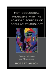 Immagine di copertina: Methodological Problems with the Academic Sources of Popular Psychology 9781498524162