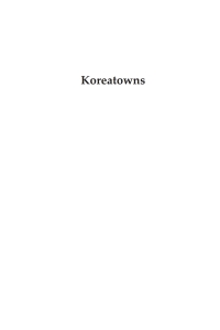 Cover image: Koreatowns 1st edition 9781498584524