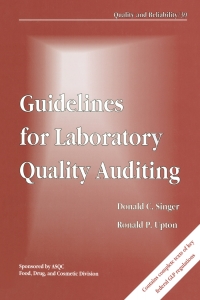 Imagen de portada: Guidelines for Laboratory Quality Auditing 1st edition 9780824787844