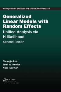 Imagen de portada: Generalized Linear Models with Random Effects 2nd edition 9780367240660