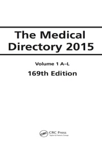 Titelbild: The Medical Directory 2015 127th edition 9781498705929