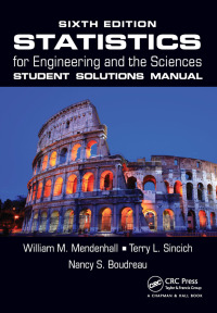 Omslagafbeelding: Statistics for Engineering and the Sciences Student Solutions Manual 6th edition 9781498731829