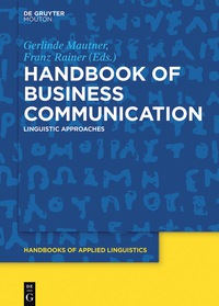 Immagine di copertina: Handbook of Business Communication 1st edition 9781614516835