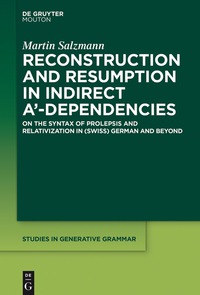 صورة الغلاف: Reconstruction and Resumption in Indirect A‘-Dependencies 1st edition 9781614512912