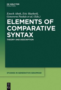 Immagine di copertina: Elements of Comparative Syntax 1st edition 9781501511943