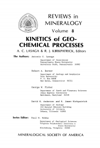表紙画像: Kinetics of Geochemical Processes 1st edition 9780939950089