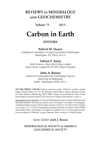Imagen de portada: Carbon in Earth 1st edition 9780939950904