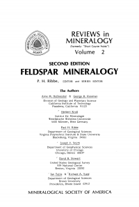 Titelbild: Feldspar Mineralogy 1st edition 9780939950140