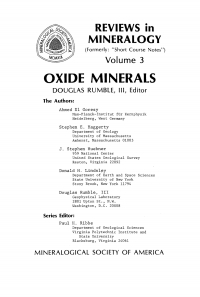 Imagen de portada: Oxide Minerals 1st edition 9780939950034