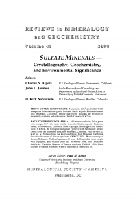 Imagen de portada: Sulfate Minerals 1st edition 9780939950522