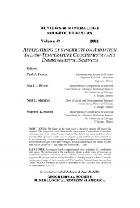 表紙画像: Applications of Synchrotron Radiation in Low-Temperature Geochemistry and Environmental Science 1st edition 9780939950614