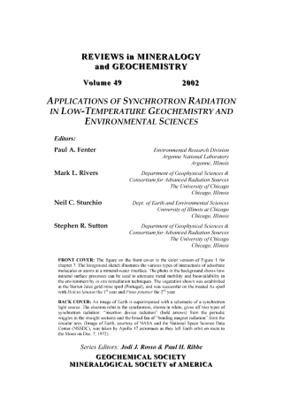 Cover image: Applications of Synchrotron Radiation in Low-Temperature Geochemistry and Environmental Science 1st edition 9780939950614