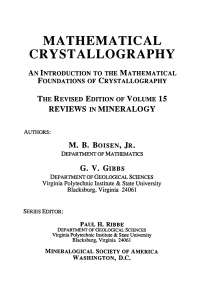 Cover image: Mathematical Crystallography 1st edition 9780939950195