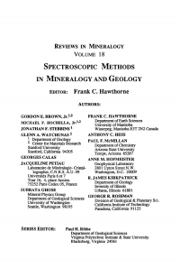 Cover image: Spectroscopic Methods in Mineralogy and Geology 1st edition 9780939950225