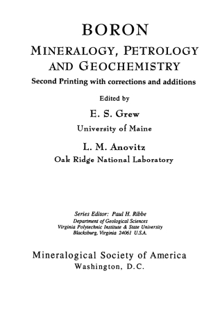 Cover image: Boron 1st edition 9780939950416