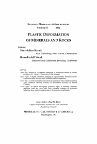 Cover image: Plastic Deformation of Minerals and Rocks 1st edition 9780939950638