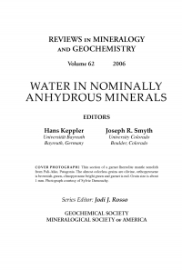 Omslagafbeelding: Water in Nominally Anhydrous Minerals 1st edition 9780939950744