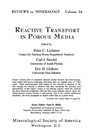 Cover image: Reactive Transport in Porous Media 1st edition 9780939950423