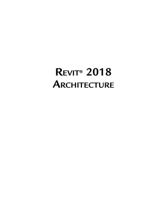 Cover image: Revit 2018 Architecture 1st edition 9781683921486