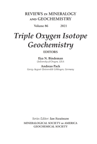 Cover image: Triple Oxygen Isotope Geochemistry 1st edition 9781946850065