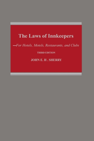 Cover image: The Laws of Innkeepers 3rd edition 9780801425080