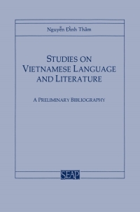 表紙画像: Studies on Vietnamese Language and Literature 9780877271277