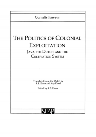 表紙画像: The Politics of Colonial Exploitation 9780877277071