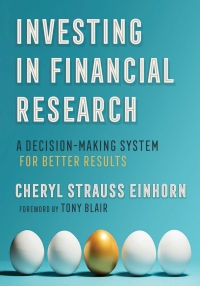 Cover image: Investing in Financial Research 9781501732751