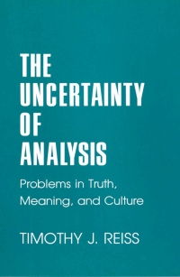 Cover image: The Uncertainty of Analysis 9780801421624