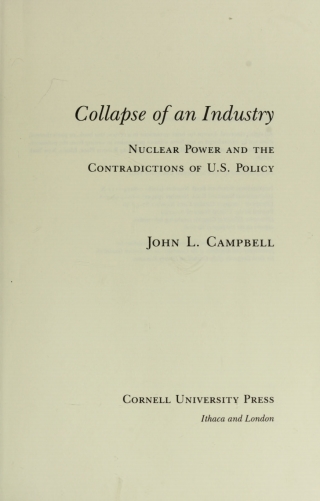 Omslagafbeelding: Collapse of an Industry 9780801421112