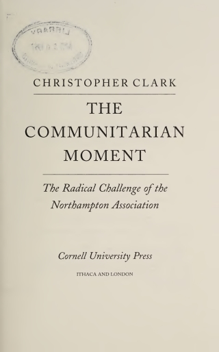 Cover image: The Communitarian Moment 9780801427305