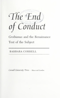 Cover image: The End of Conduct 9780801431012