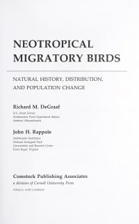 Imagen de portada: Neotropical Migratory Birds 9780801482656