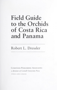Cover image: Field Guide to the Orchids of Costa Rica and Panama 9780801481390