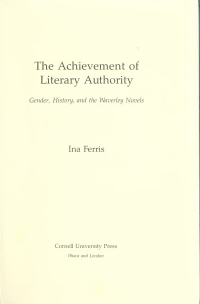 Cover image: The Achievement of Literary Authority 9780801426308