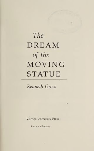 Imagen de portada: The Dream of the Moving Statue 9780801427022